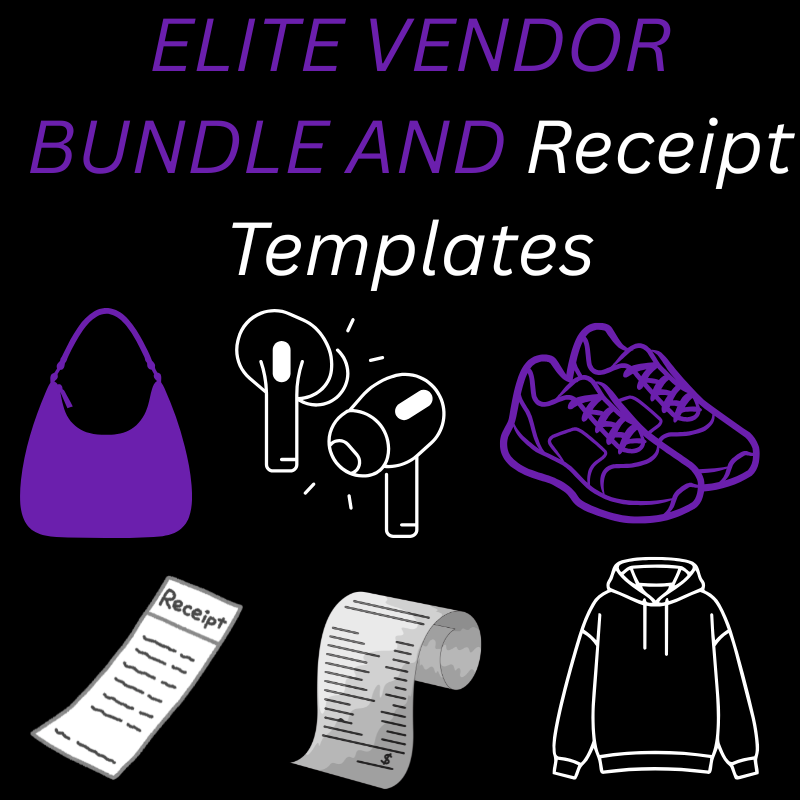 Elite Vendor Bundle + Receipt Templates